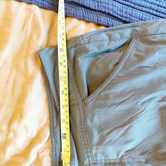 PrAna Jasmine Knicker 3/4 Capri Pants Green W4JASK113 Womens Size 14 Stretch - Picture 11 of 13